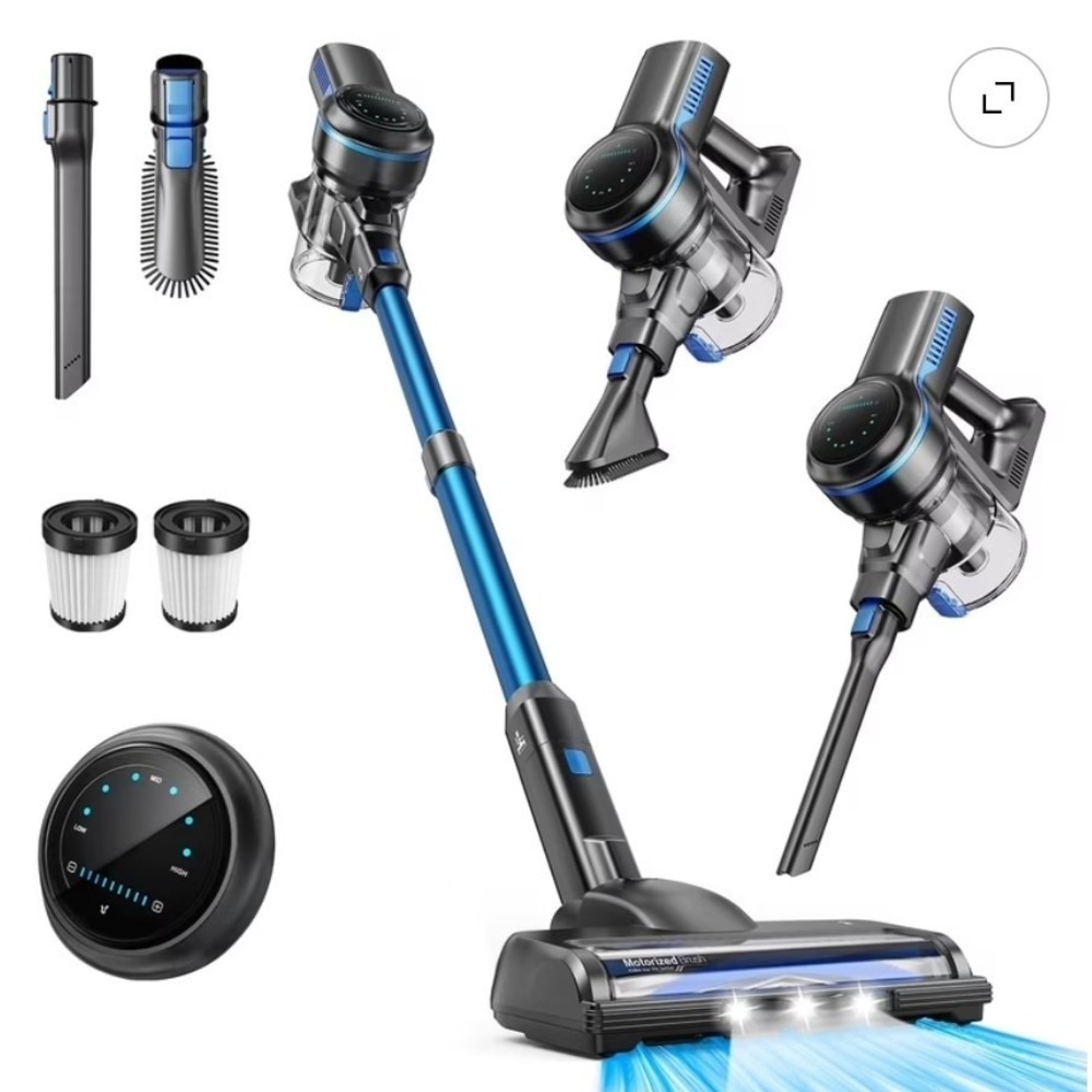 INSE S7P Cordless Stick Vacuum 45kPa Brushless 6-in-1 Pet Hair Blue